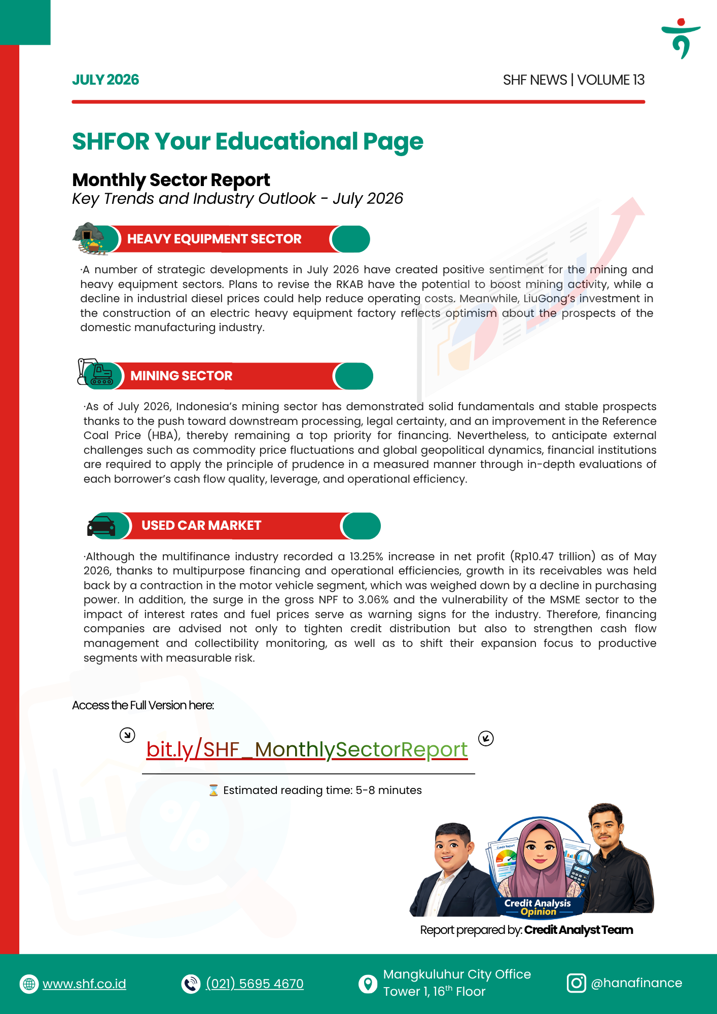 MONTHLY SECTOR REPORT
